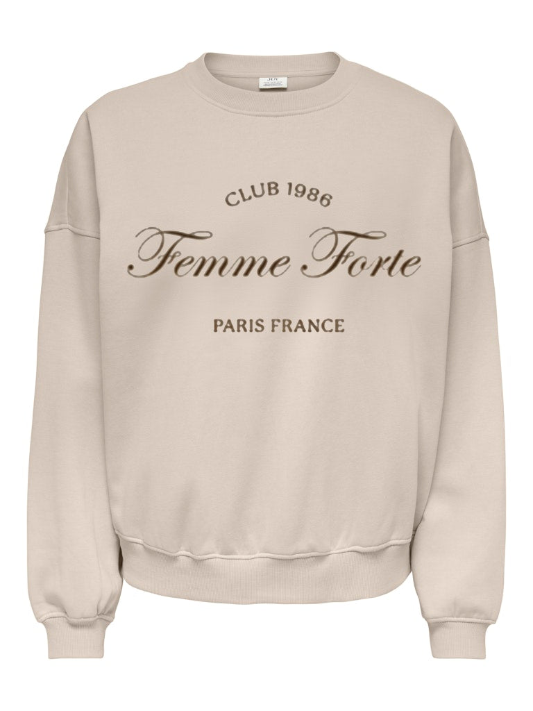 Jdymesa Life L/s O-nk Emb Sweat Jrs Noos - Grijs Melee
