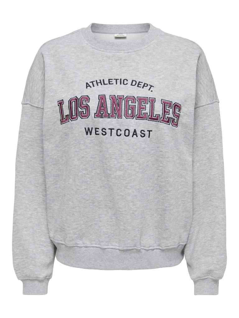 Jdymesa Life L/s O-nk Emb Sweat Jrs Noos - Grijs Melee