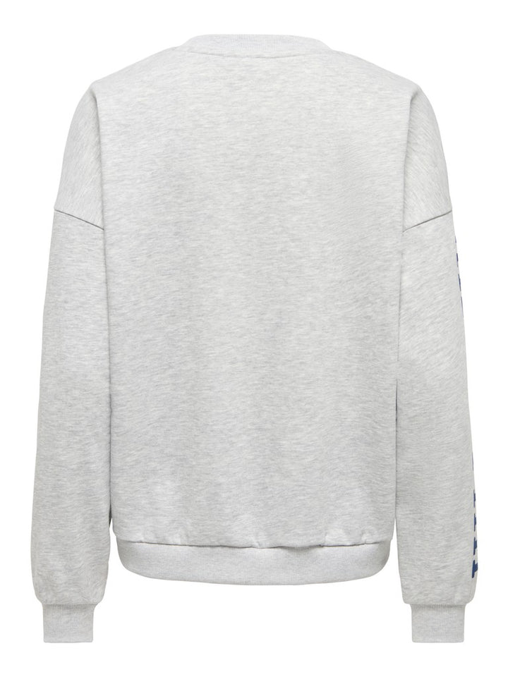 Onllyn L/s Emb And Print Cs Swt - Grijs Dessin