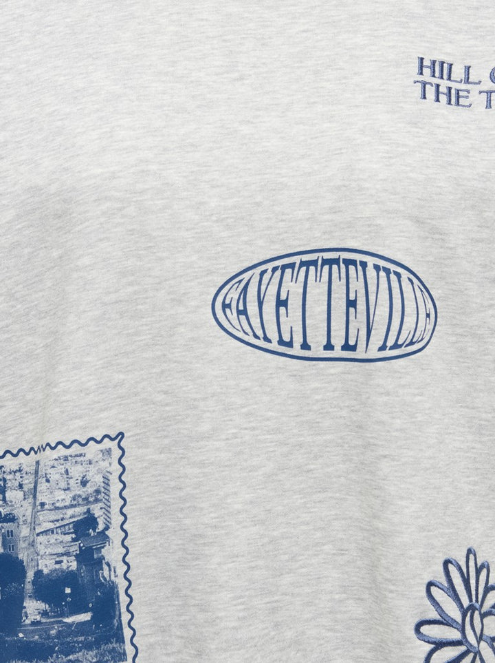 Onllyn L/s Emb And Print Cs Swt - Grijs Dessin