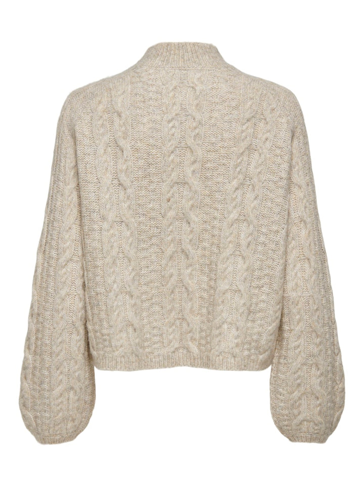 Jdysilja L/s Hn Cable Pullover Knt - Beige