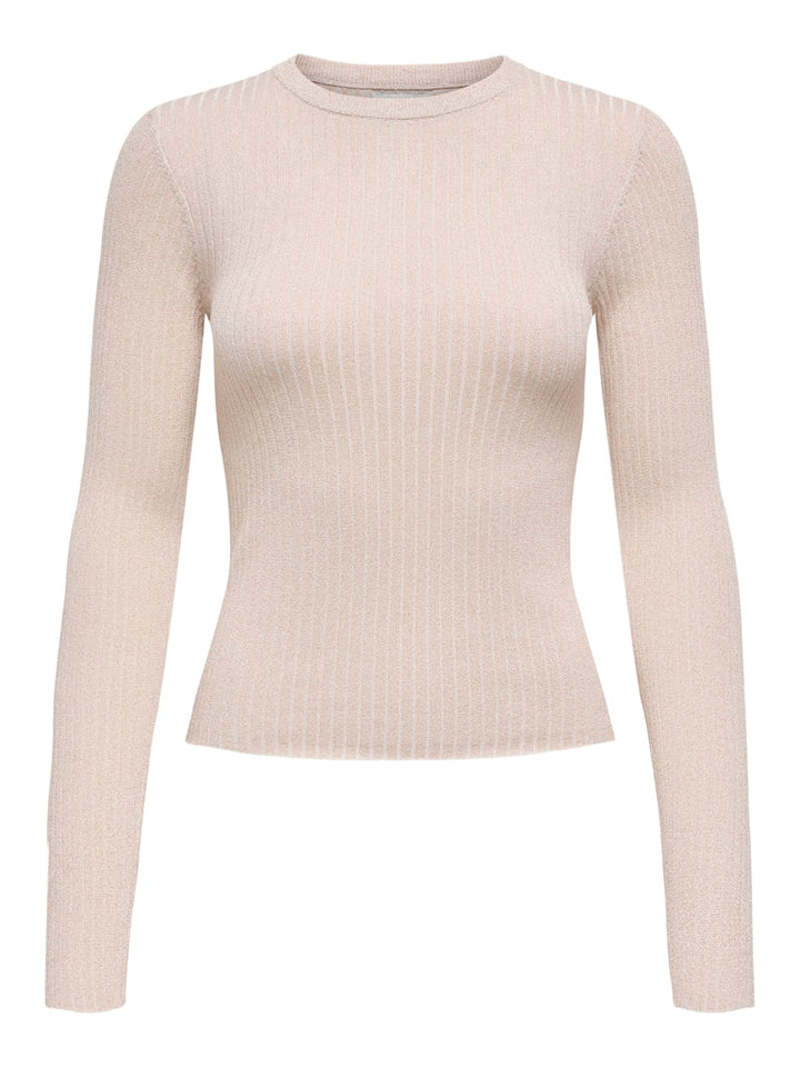 Jdyplum Lurex L/s O-neck Pullover Knt - Beige