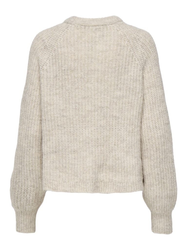 Onlgila Life Ls Structure O-neck Bf Knt - Beige