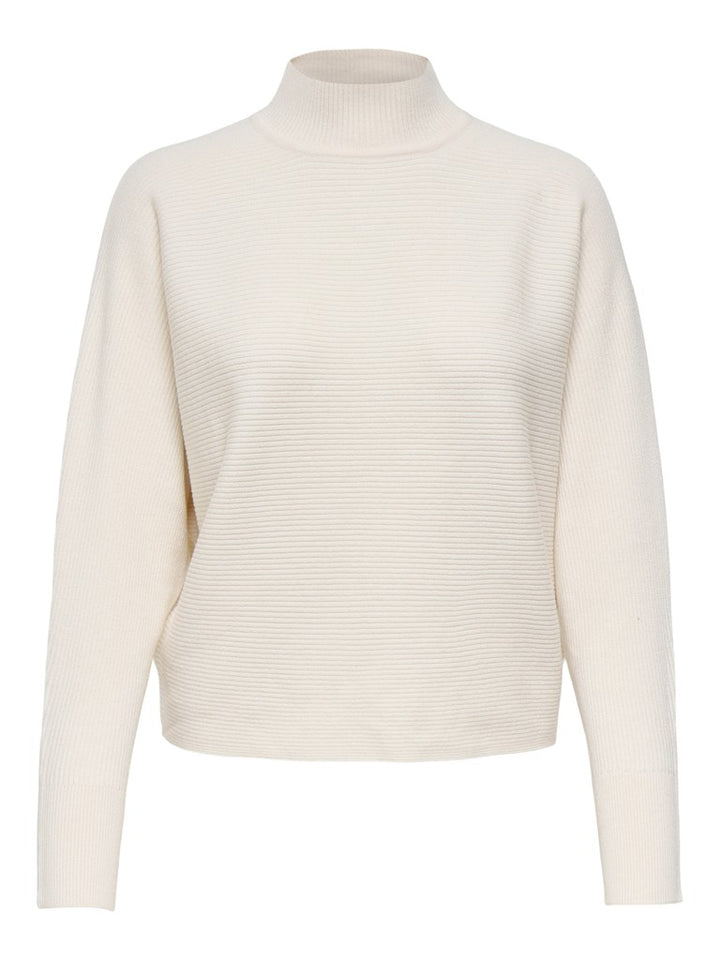 Jdyprime Life L/s Hn Batsleeve Pull. Knt - Wit Dessin