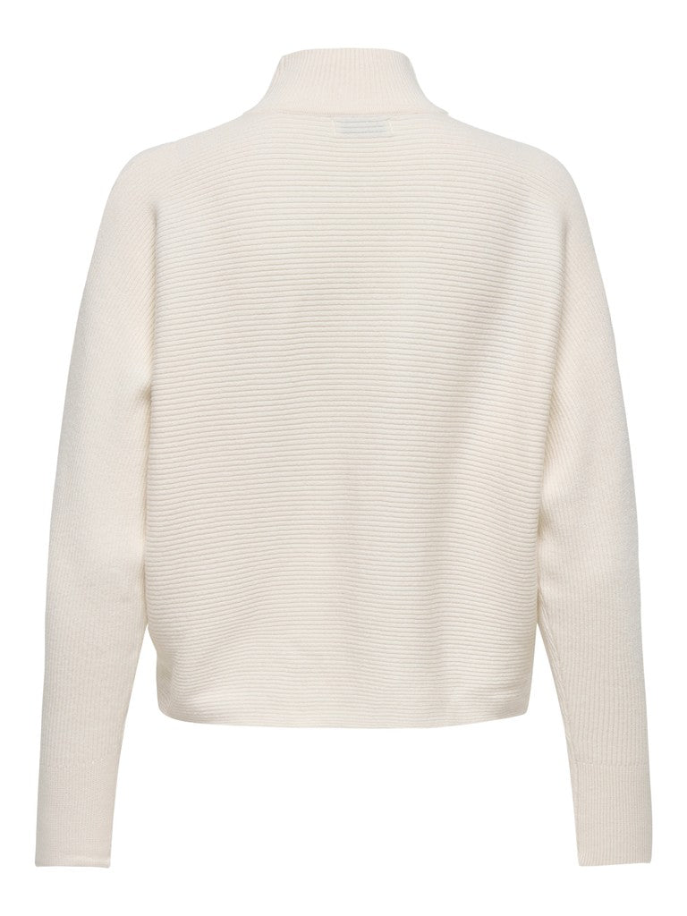 Jdyprime Life L/s Hn Batsleeve Pull. Knt - Wit Dessin