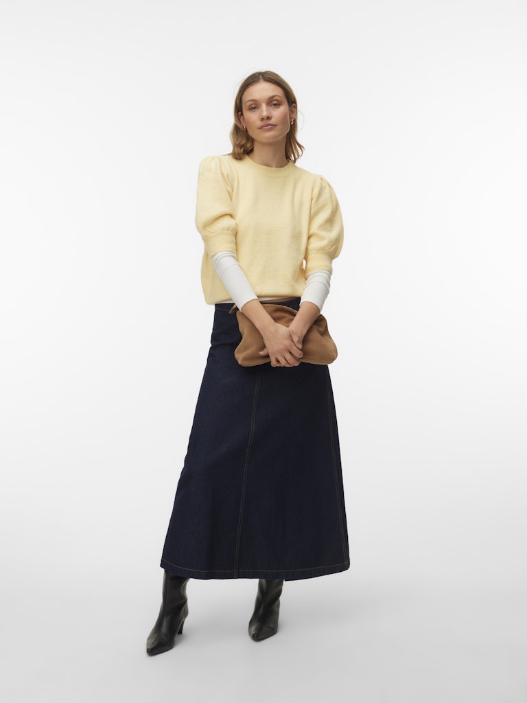 Vmdoffy 2/4 O-neck Pullover Ga Noos - Geel