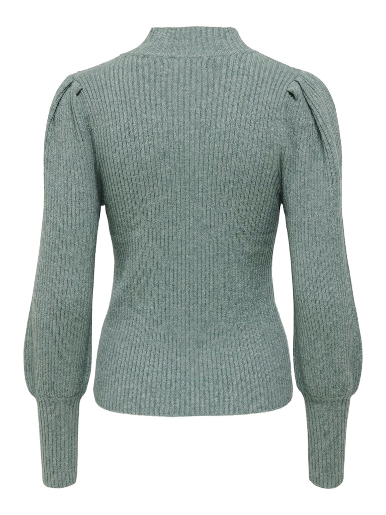 Onlkatia L/s Highneck Pullover Knt Noos - Oud Groen