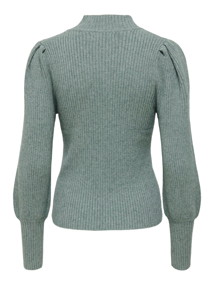 Onlkatia L/s Highneck Pullover Knt Noos - Oud Groen