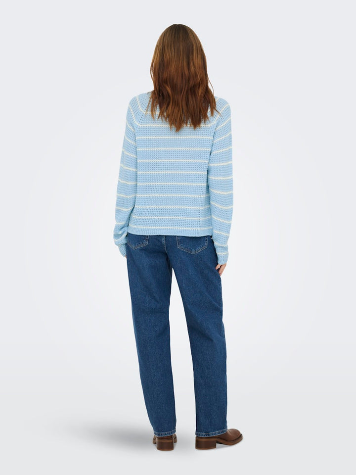 Jdyellen L/s Oneck Raglan Pullover Knt - Lichtblauw