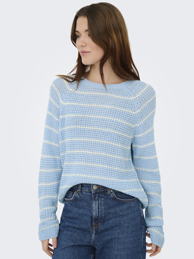 Jdyellen L/s Oneck Raglan Pullover Knt - Lichtblauw