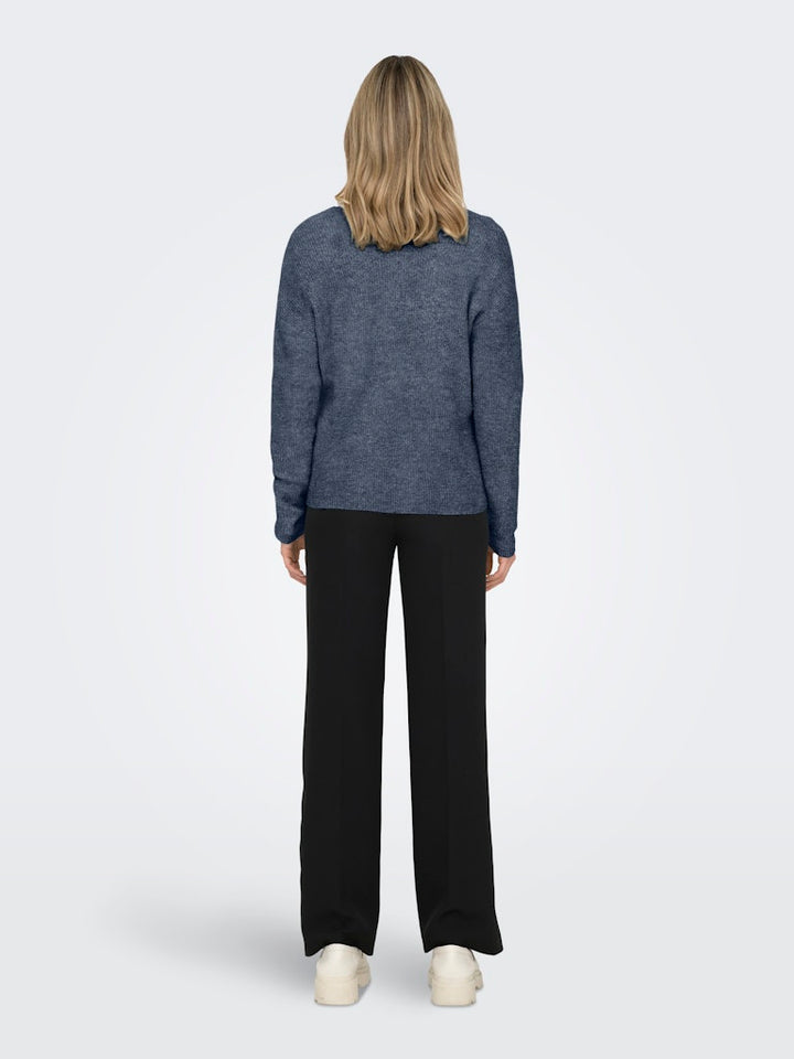 Onlcamilla V-neck L/s Pullover Knt Noos - Rafblauw