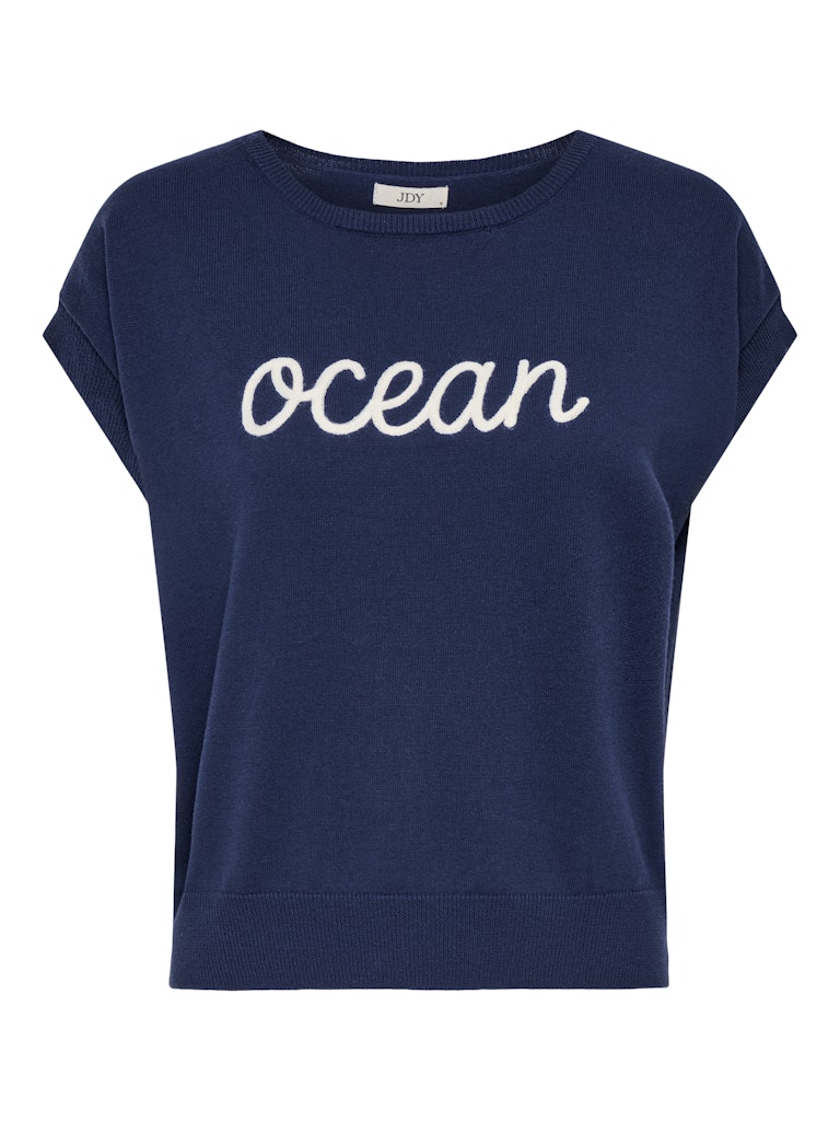 Jdytherese S/l Pullover Knt - Navy
