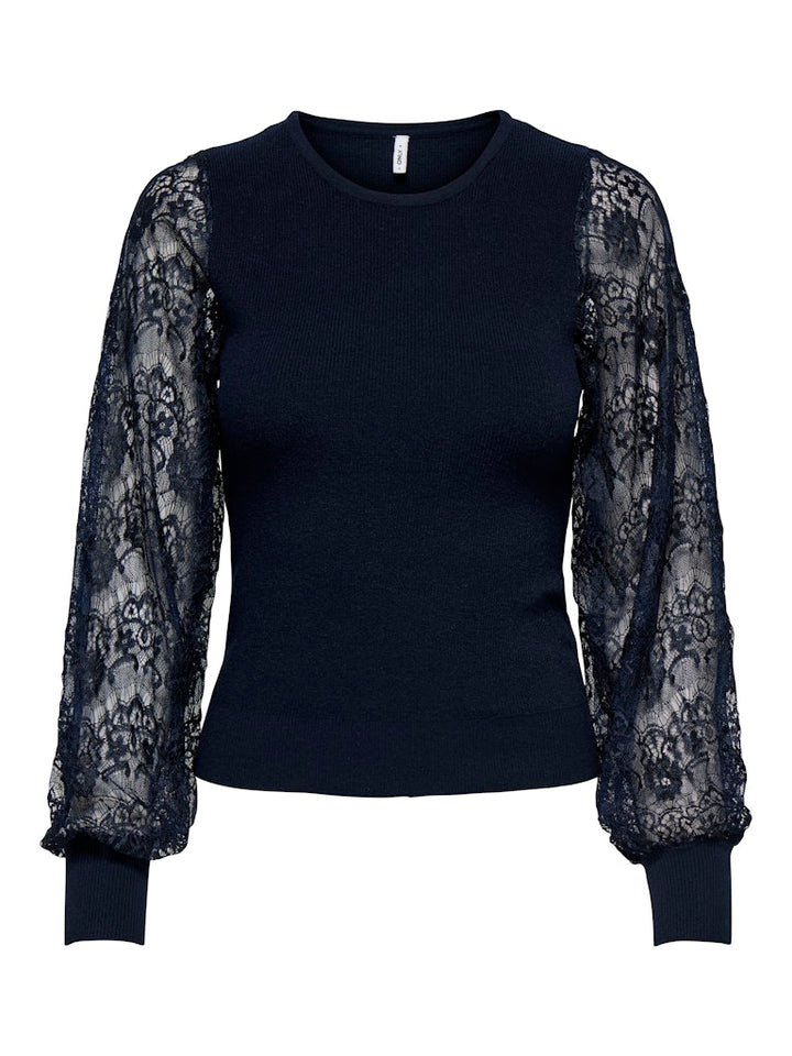 Onlperry Life Ls Mix O-neck Knt - Navy