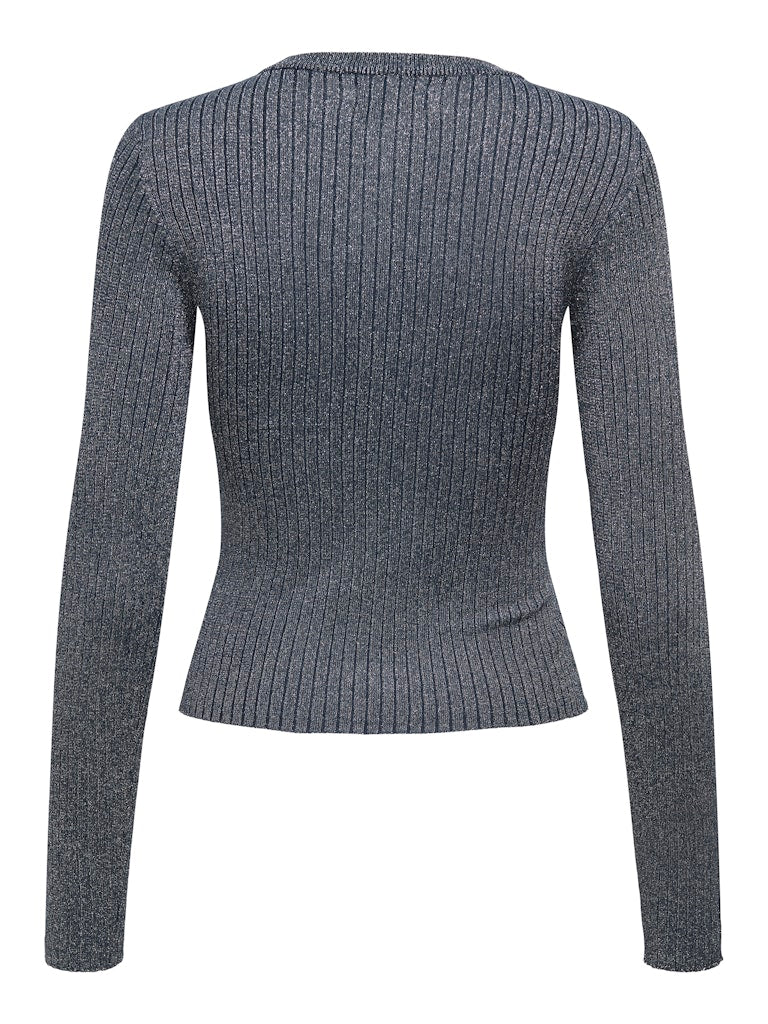 Jdyplum Lurex L/s O-neck Pullover Knt - Navy