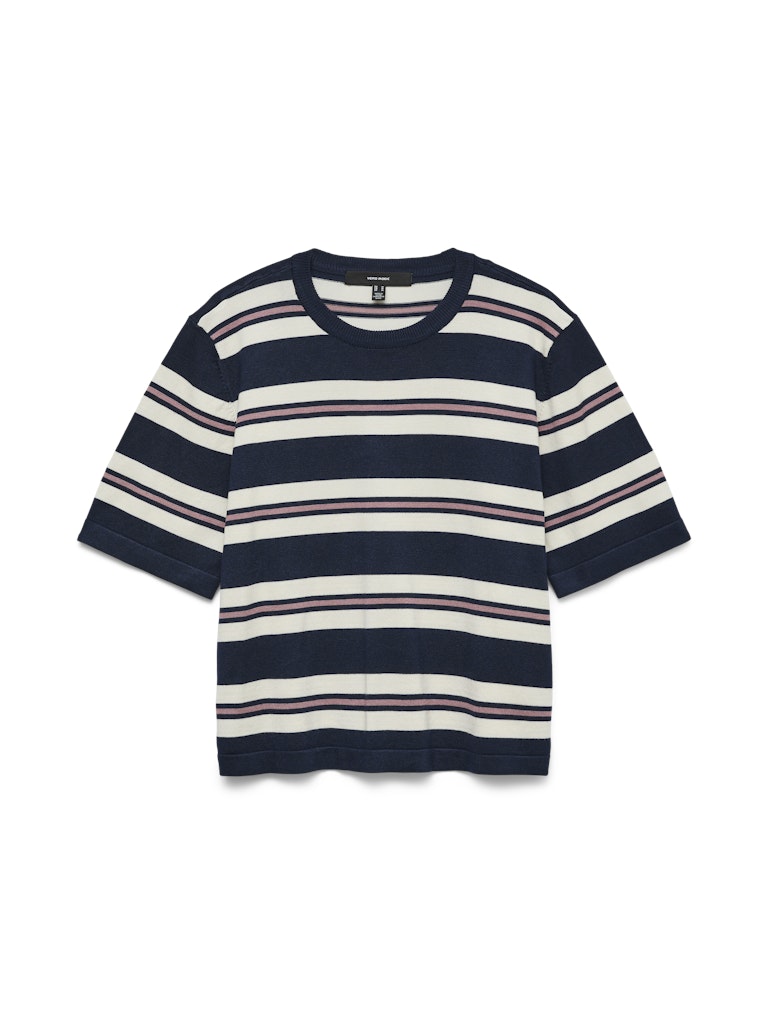 Vmsilje 2/4 O-nck Oversize Pull Ga Noos - Blauw Dessin
