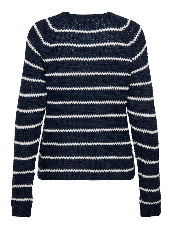 Jdyellen L/s Oneck Raglan Pullover Knt - Blauw Dessin