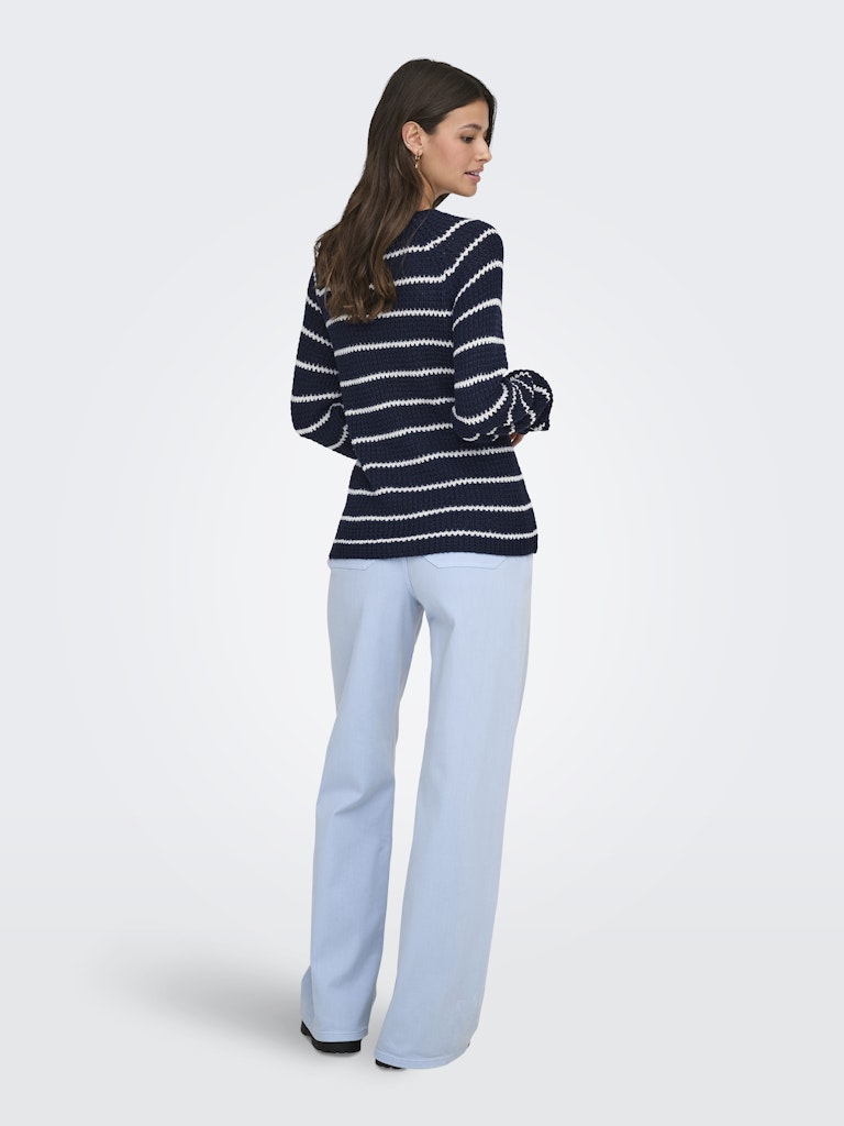 Jdyellen L/s Oneck Raglan Pullover Knt - Blauw Dessin