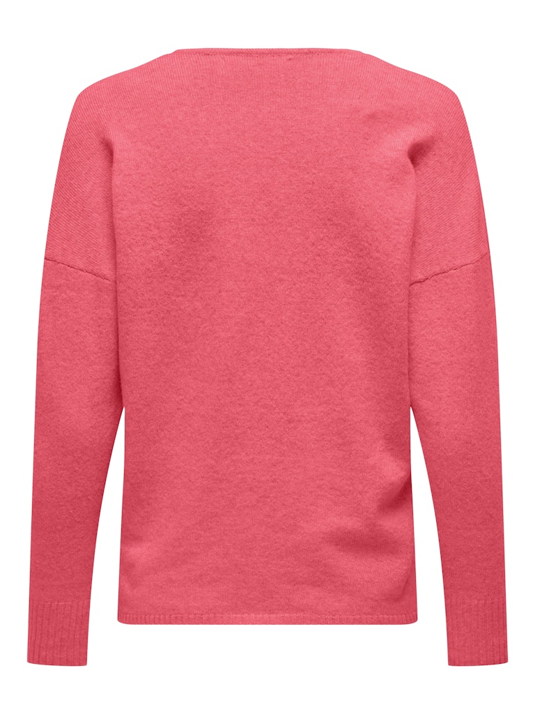 Onlrica L/s V-neck Pullo Knt Noos - Koraal Rood