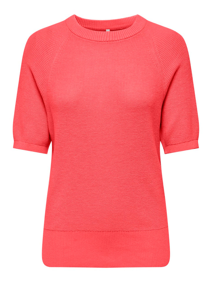 Onllecia Life Ss Raglan O-neck Cc K - Koraal Rood