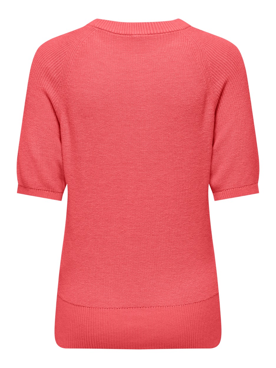 Onllecia Life Ss Raglan O-neck Cc K - Koraal Rood