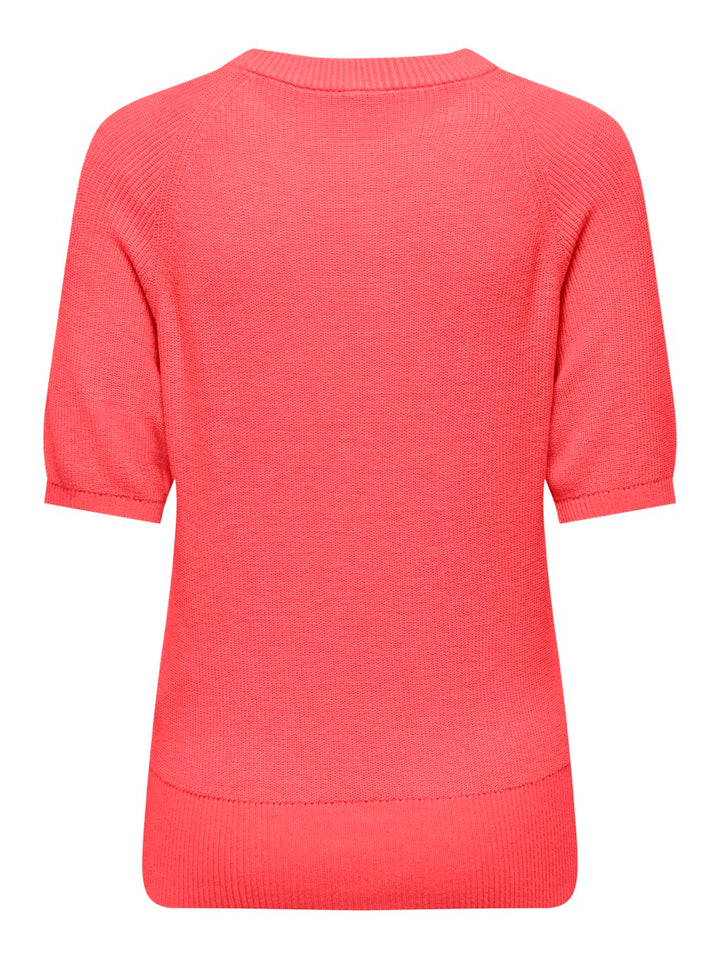 Onllecia Life Ss Raglan O-neck Cc K - Koraal Rood