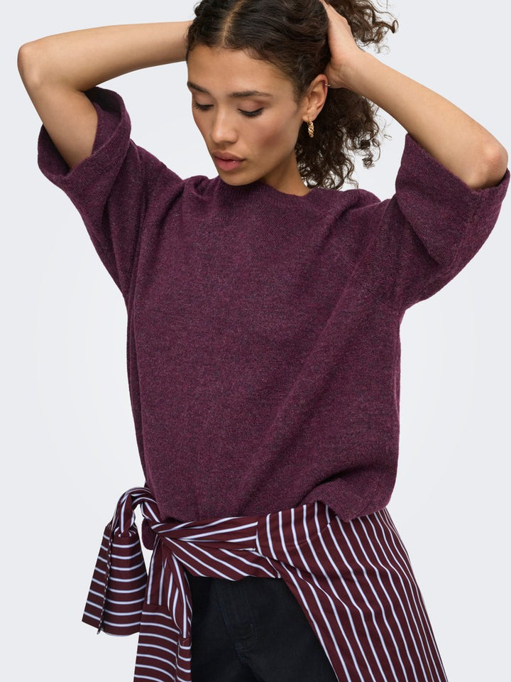 Onlsimoni 3/4 Pullover Knt Noos - Mauve