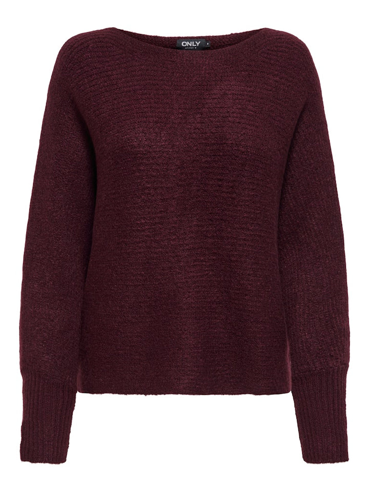 Onldaniella L/s Pullover Knt Noos - Bordeaux