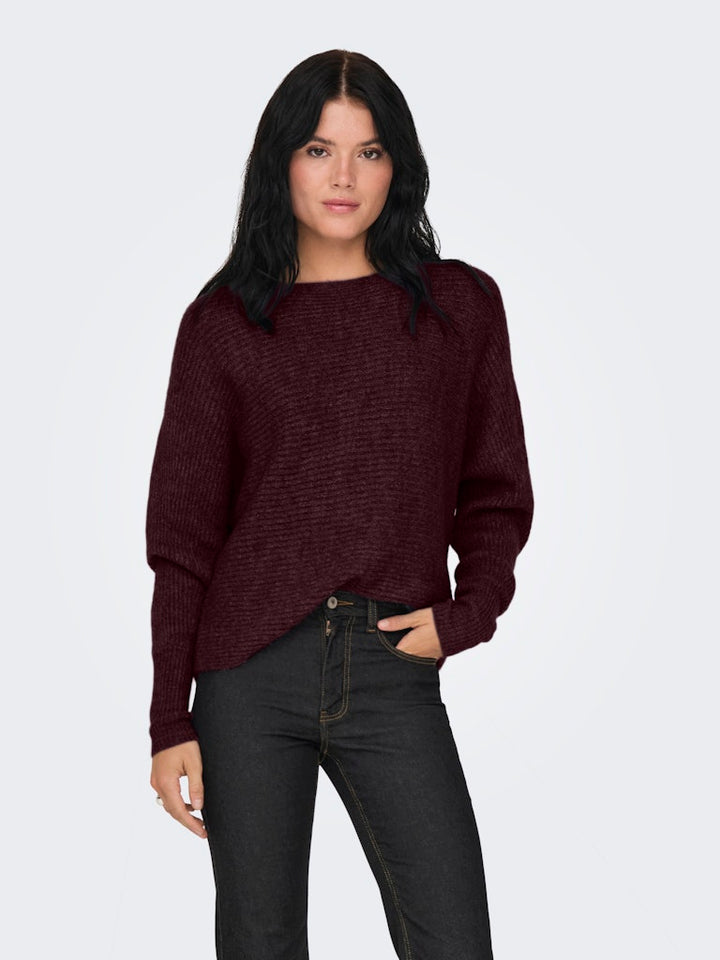 Onldaniella L/s Pullover Knt Noos - Bordeaux