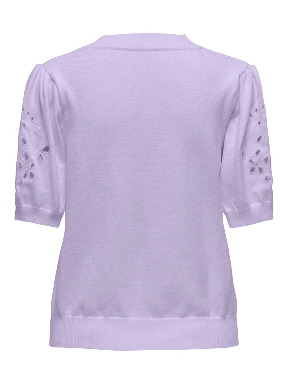 Onlkira 2/4 Cut Out Pullover Ex Knt - Lila