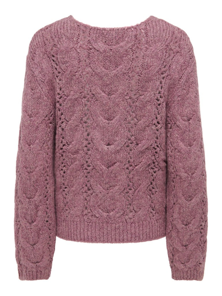 Jdydinea Kia L/s Structure Pullover Knt - Mauve