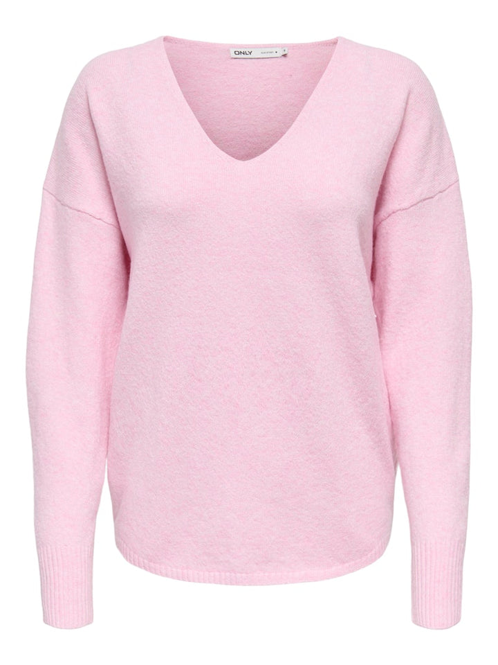 Onlrica L/s V-neck Pullo Knt Noos - Licht Roze