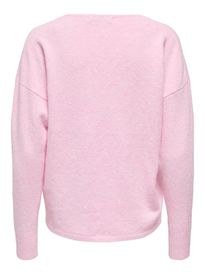 Onlrica L/s V-neck Pullo Knt Noos - Licht Roze