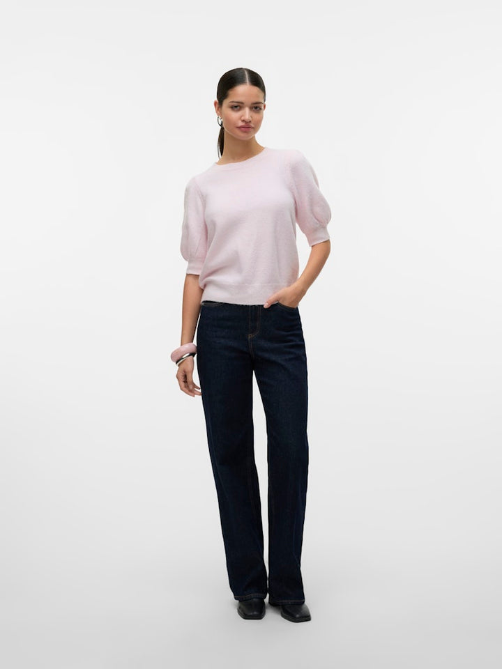 Vmdoffy 2/4 O-neck Pullover Ga Noos - Licht Roze