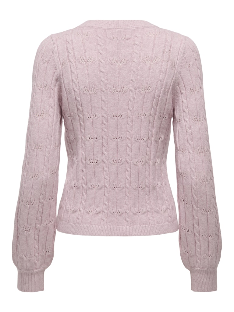 Onlkatia Ls Structure O-neck Pull Cc Knt - Licht Roze