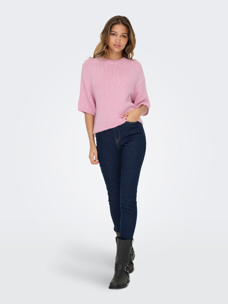Jdylinea S/s Pullover O-neck Knt Noos - Licht Roze
