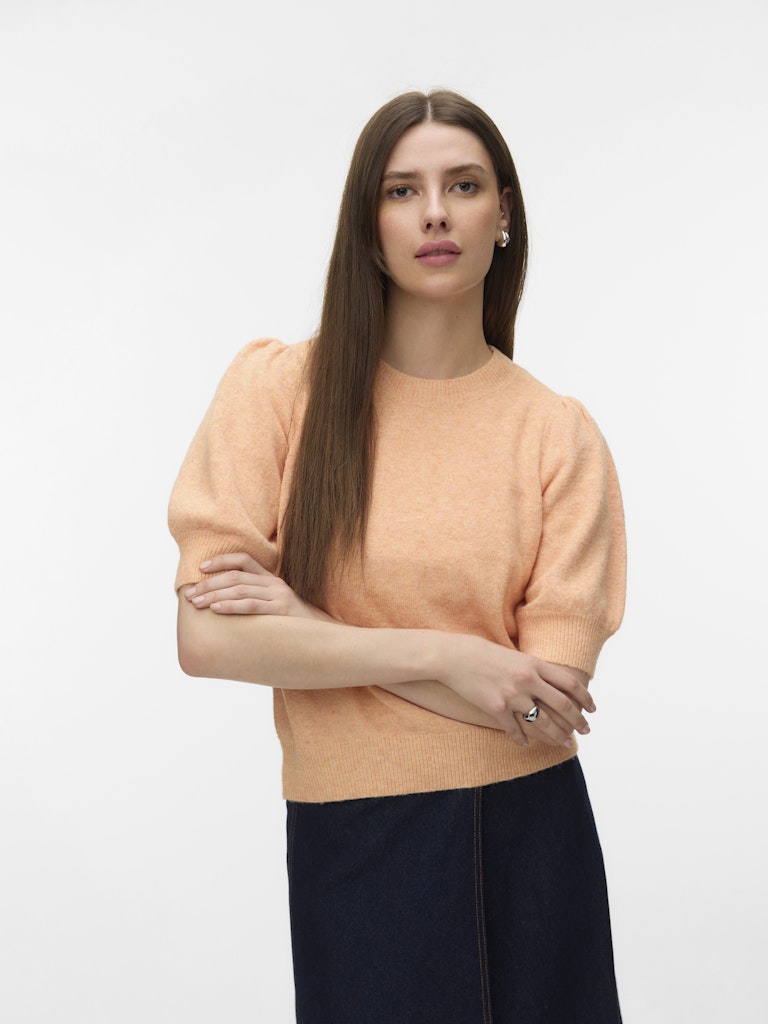 Vmdoffy 2/4 O-neck Pullover Ga Noos - Zalm/peach