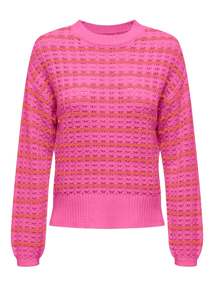 Onlasa Ls O-neck Cc Cs Knt - Roze Dessin