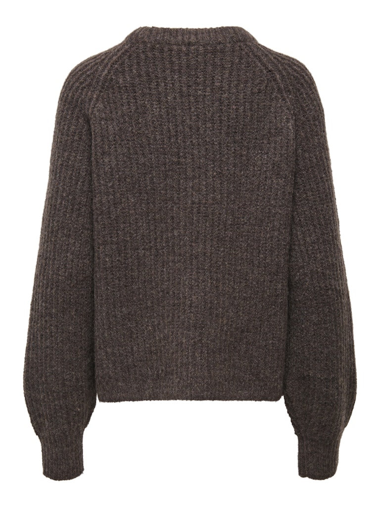 Onlgila Life Ls Structure O-neck Bf Knt - Bruin