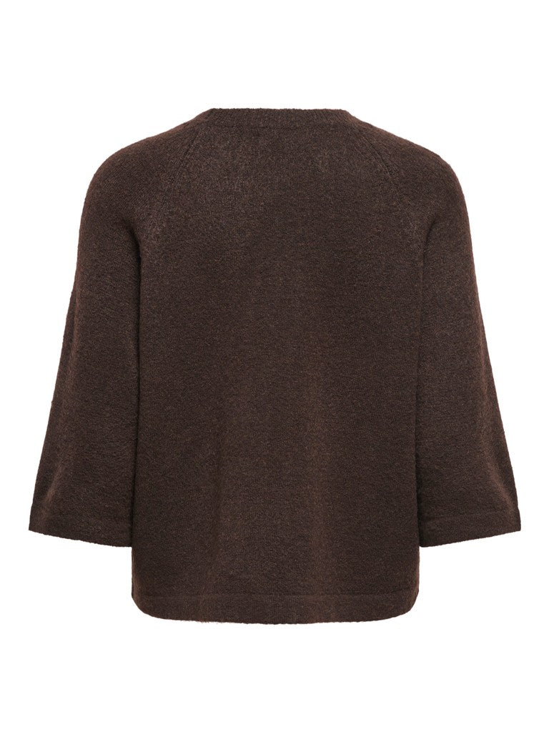 Onlsimoni 3/4 Pullover Knt Noos - Bruin