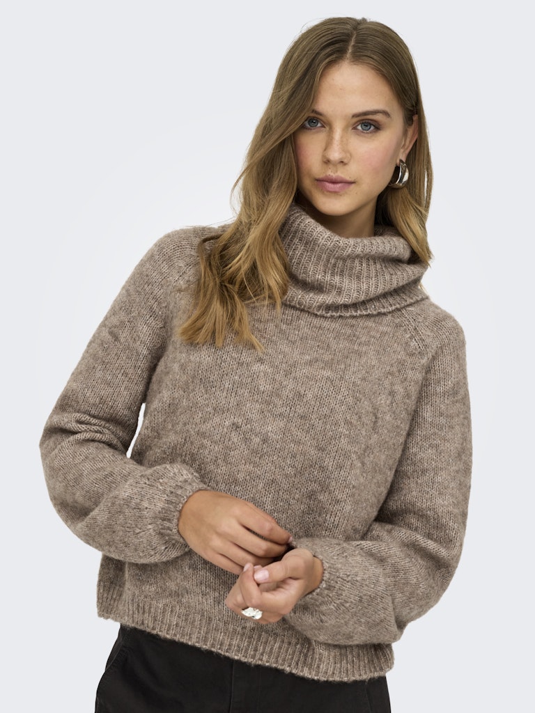 Onlgila Life Ls Rollneck Bf Knt - Bruin Melee