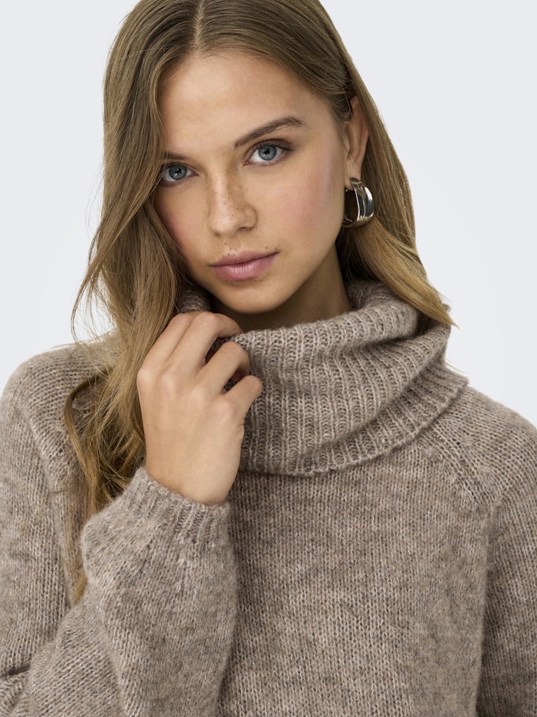 Onlgila Life Ls Rollneck Bf Knt - Bruin Melee