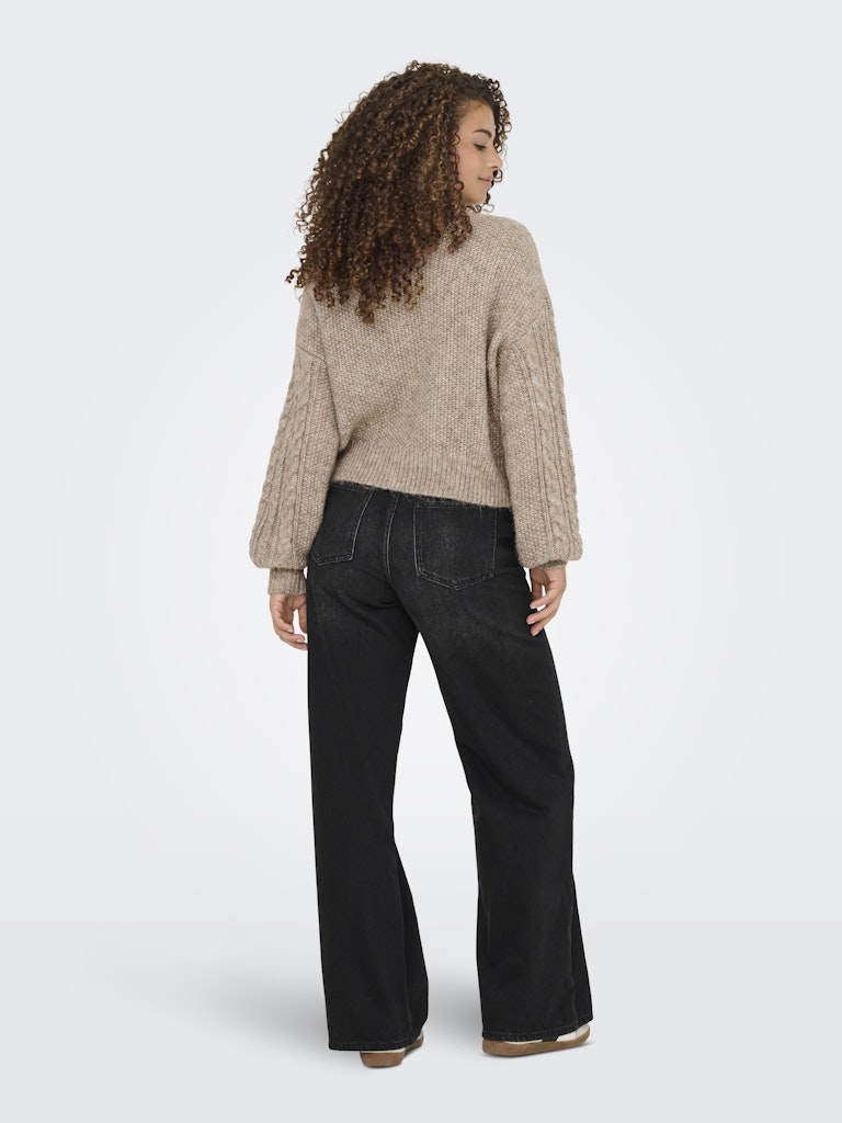 Onlida Life Ls High Neck Knt - Bruin Melee