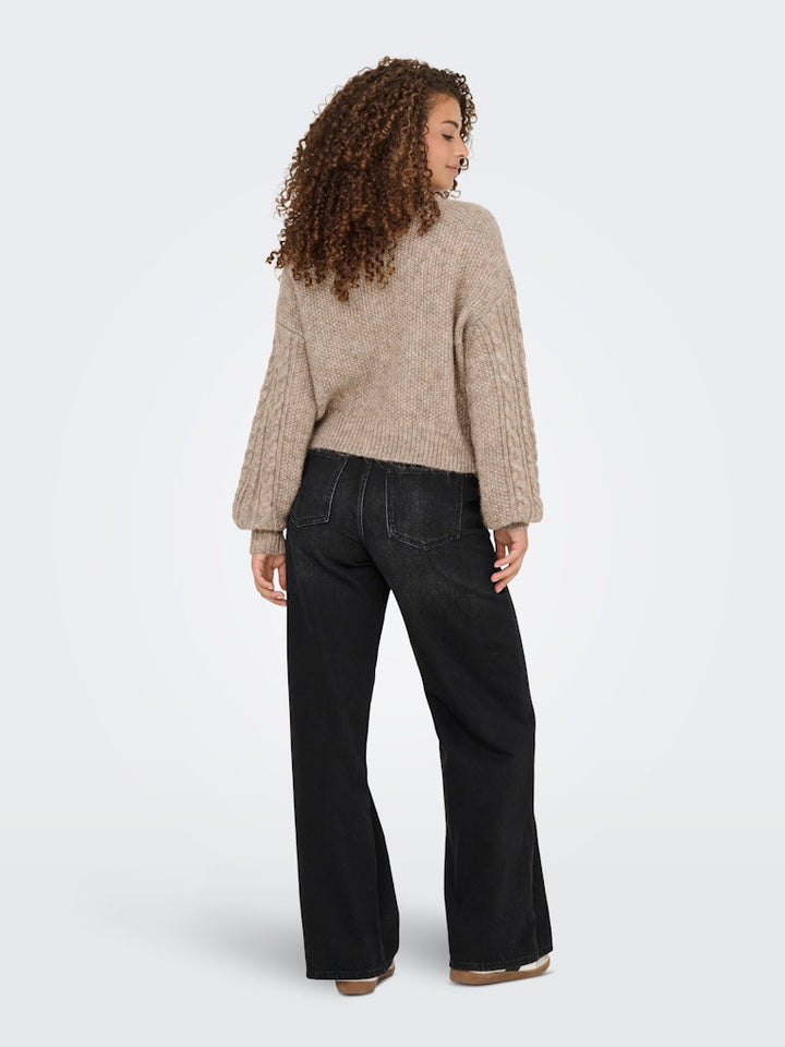 Onlida Life Ls High Neck Knt - Bruin Melee