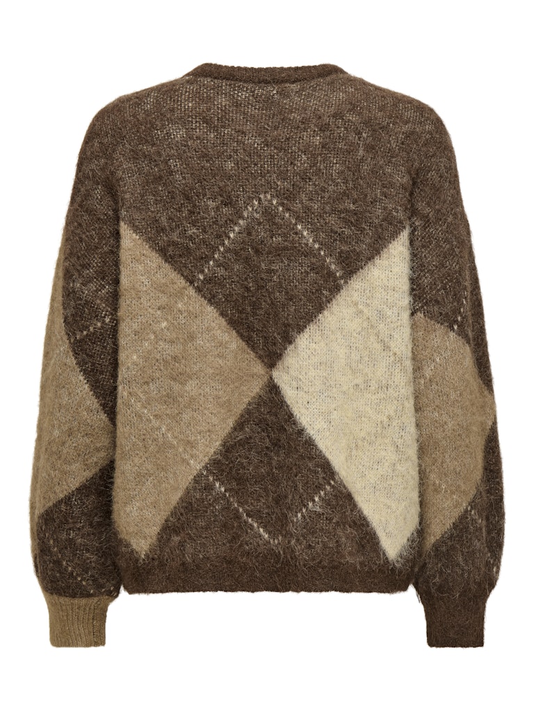 Onlnoeme Life Ls Jq O-neck Knt - Bruin Dessin