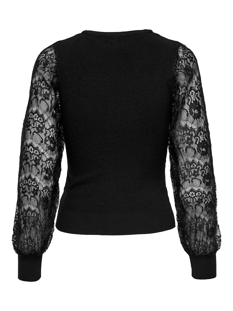 Onlperry Life Ls Mix O-neck Knt - Zwart