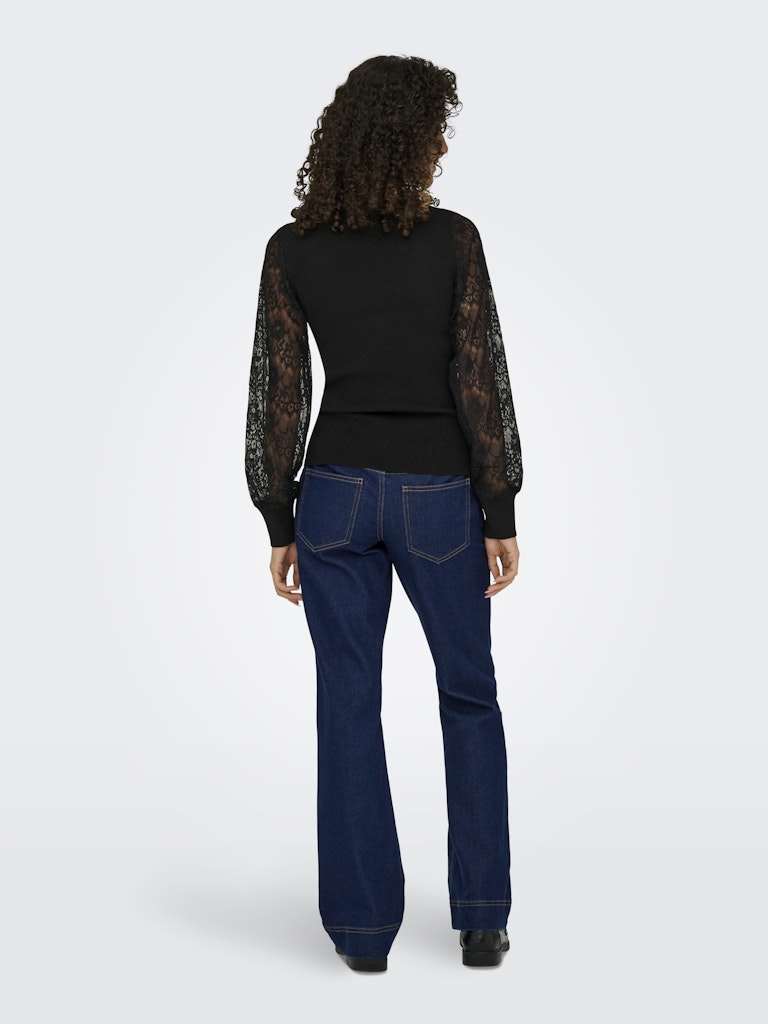 Onlperry Life Ls Mix O-neck Knt - Zwart