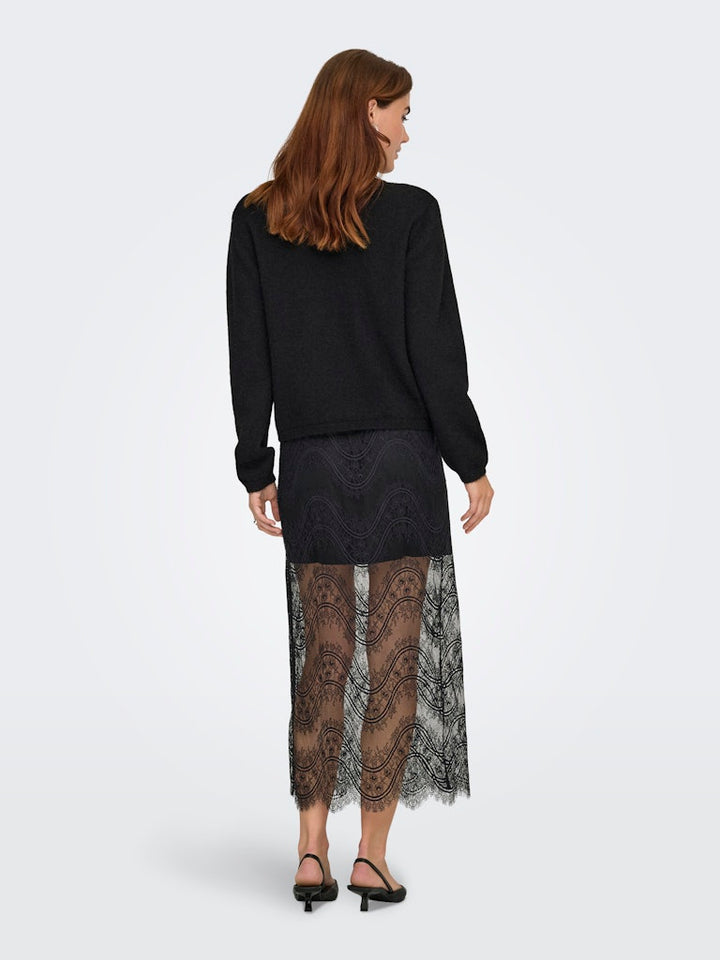 Jdyalva Life L/s Embellish Pullover Knt - Zwart