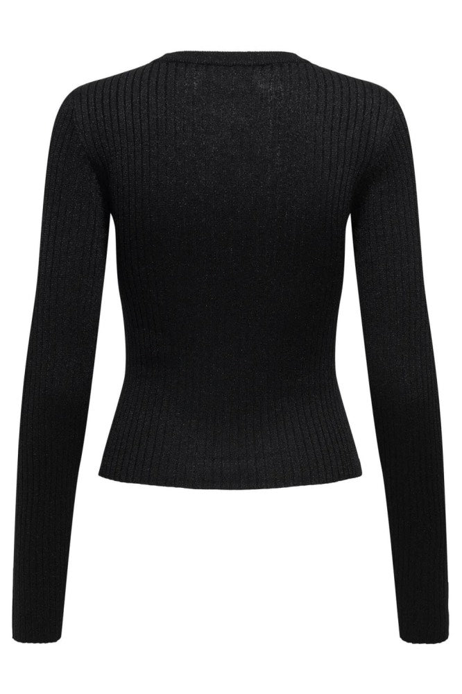 Jdyplum Lurex L/s O-neck Pullover Knt - Zwart