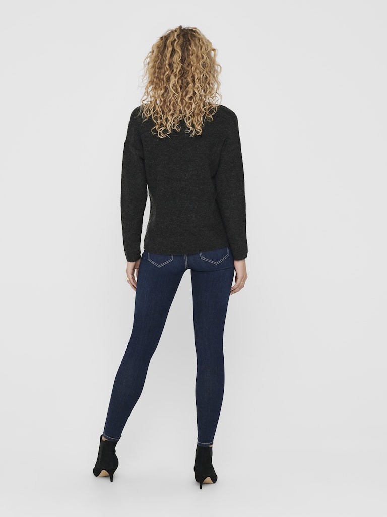 Onlcamilla V-neck L/s Pullover Knt Noos - Antraciet