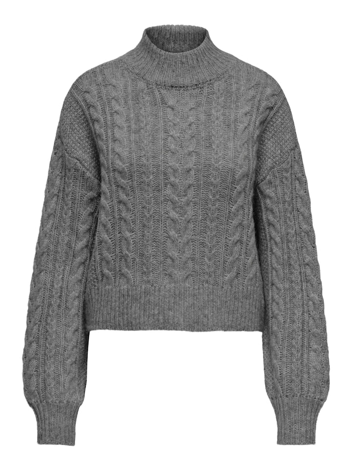 Onlida Life Ls High Neck Knt - Grijs Melee